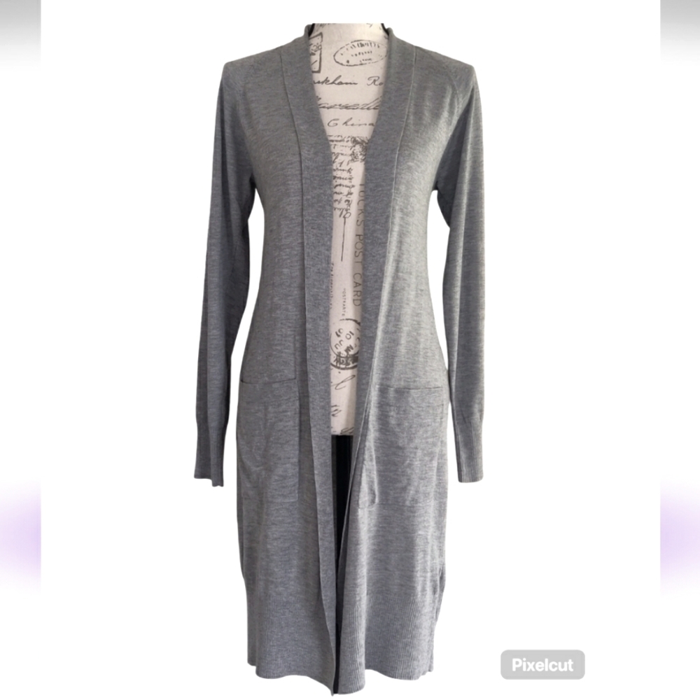 NWOT Grey Wool Blend Cardigan.